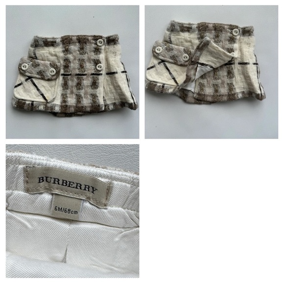 Burberry Other - Kid baby skirt wool wrap 3/6 months elastic belt cream